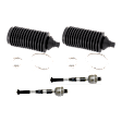 4-Piece Kit Driver and Passenger Side Suspension Kit, Includes (2) Steering Rack Boot and (2) Tie Rod End