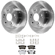 KIT-062224-41 2-Wheel Set Rear Brake Disc and Pad Kit, Plain Surface 5 Lugs 281.69 mm Ceramic, Includes (2) Brake Disc and (1) Brake Pad Set