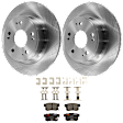 KIT-062224-42 2-Wheel Set Rear Brake Disc and Pad Kit, Plain Surface 5 Lugs 281.69 mm Ceramic, Includes (2) Brake Disc and (1) Brake Pad Set