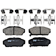 KIT-062224-55 2-Wheel Set Front Brake Disc and Pad Kit, Cross-drilled and Slotted 4 Lugs 261.87 mm Ceramic, Includes (2) Brake Disc and (1) Brake Pad Set