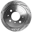 1996 Acura Integra - 2-Wheel Set Rear Brake Disc and Pad Kit, Cross-drilled and Slotted, 4 Lugs, 239.01 mm, Ceramic, 1.8L 4Cyl,  Includes (2) Disc and (1) Pad Set