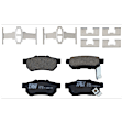 1996 Acura Integra - 2-Wheel Set Rear Brake Disc and Pad Kit, Cross-drilled and Slotted, 4 Lugs, 239.01 mm, Ceramic, 1.8L 4Cyl,  Includes (2) Disc and (1) Pad Set