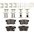 KIT-062224-89 2-Wheel Set Rear Brake Disc and Pad Kit, Plain Surface 5 Lugs 259.59 mm Ceramic, Includes (2) Brake Disc and (1) Brake Pad Set