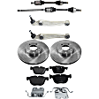 7-Piece Kit Front, Driver and Passenger Side Axle Assembly - New 7-Piece Kit, 3.0L, 6Cyl, Includes (2) Brake Disc, (1) Brake Pad Set, (2) Control Arm and (2) Axle Assembly