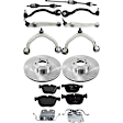 11-Piece Kit Front, Driver and Passenger Side Axle Assembly - New 11-Piece Kit, 3.0L, 6Cyl, Includes (2) Brake Disc, (1) Brake Pad Set, (6) Control Arm and (2) Axle Assembly