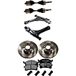7-Piece Kit Axle Assembly - New 7-Piece Kit, Includes (2) Brake Disc, (1) Brake Pad Set, (2) Control Arm and (2) Axle Assembly