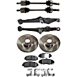 2003 Acura TL Base - 8-Piece Kit Front, Driver and Passenger Side Axle Assembly, New, 3.2L 6Cyl  Includes (2) Axle Assembly, (2) Brake Disc, (1) Brake Pad Set, and (2) Control Arm