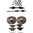 2004 BMW X5 - 7-Piece Kit Front, Driver and Passenger Side, Upper and Lower Control Arm Kit,  Includes (2) Axle Assembly, (2) Brake Disc, (1) Brake Pad Set, and (2) Control Arm
