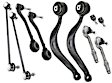 2004 BMW X5 - 7-Piece Kit Front, Driver and Passenger Side, Upper and Lower Control Arm Kit,  Includes (2) Axle Assembly, (2) Brake Disc, (1) Brake Pad Set, and (2) Control Arm