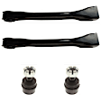 4-Piece Kit Front, Driver and Passenger Side, Upper Control Arm, includes (2) Ball Joint and (2) Control Arm