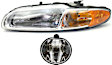 2-Piece Kit Driver Side Halogen Headlight, With bulb(s), OE Replacement, Includes (1) Fog Light and (1) Headlight