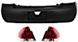 3-Piece Kit, Rear Primed Bumper Cover, CAPA Certified, Includes (1) Bumper Cover and (2) Tail Light