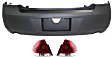 3-Piece Kit, Rear Primed Bumper Cover, CAPA Certified, Includes (1) Bumper Cover and (2) Tail Light