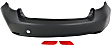 2008-2011 Subaru Impreza - 3-Piece Kit, Rear Primed Bumper Cover, Hatchback, Canada or USA Built Vehicle, For Models Without Sport Package, Includes (1) Bumper Cover and (2) Bumper Reflector