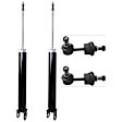 2012 Hyundai Sonata - 4-Piece Kit Rear Suspension Kit, Includes (2) Shock Absorber and (2) Sway Bar Link