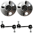 4-Piece Kit Rear Suspension Kit, Includes (2) Sway Bar Link and (2) Wheel Hub