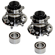 2-Wheel Set Front, Driver and Passenger Side Wheel Hub, 5 Lugs, With Bearing, With Sensor, FWD, includes (2) Wheel Bearing and (2) Wheel Hub