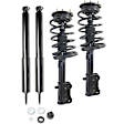 4-Piece Kit Front and Rear, Driver and Passenger Side Suspension with Loaded Strut and Shock Absorber