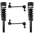 4-Piece Kit Front, Driver and Passenger Side Suspension Kit, Includes (2) Loaded Strut and (2) Sway Bar Link