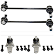 4-Piece Kit Front, Driver and Passenger Side Suspension Kit, Includes (2) Ball Joint and (2) Sway Bar Link