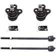 4-Piece Kit Front Suspension Kit, Includes (2) Ball Joint and (2) Tie Rod End