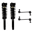 4-Piece Kit Front, Driver and Passenger Side Suspension Kit, Includes (2) Loaded Strut and (2) Sway Bar Link
