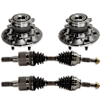 4-Piece Kit Front, Driver and Passenger Side Suspension Kit, Includes (2) Axle Assembly and (2) Wheel Hub