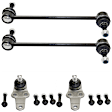 4-Piece Kit Front, Driver and Passenger Side Suspension Kit, Includes (2) Ball Joint and (2) Sway Bar Link