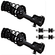 4-Piece Kit Front, Driver and Passenger Side Suspension Kit, Includes (2) Sway Bar Link and (2) Shock Absorber and Strut Assembly