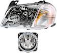 2-Piece Kit Driver Side Halogen Headlight, With bulb(s), OE Replacement, Includes (1) Fog Light and (1) Headlight
