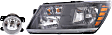 2-Piece Kit Driver Side Halogen Headlight, With bulb(s), OE Replacement, Includes (1) Fog Light and (1) Headlight