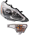 2-Piece Kit, Passenger Side Halogen Headlight, With bulb(s), Sedan, OE Replacement, CAPA Certified, Includes (1) Headlight and (1) Turn Signal Light