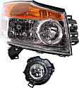 2-Piece Kit Passenger Side Halogen Headlight, With bulb(s), OE Replacement, Includes (1) Fog Light and (1) Headlight
