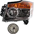 2-Piece Kit Driver Side Halogen Headlight, With bulb(s), OE Replacement, Includes (1) Fog Light and (1) Headlight