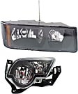 2-Piece Kit Passenger Side Halogen Headlight, With bulb(s), OE Replacement, Includes (1) Fog Light and (1) Headlight
