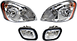 4-Piece Kit Driver and Passenger Side Halogen Headlight, With bulb(s), OE Replacement, Includes (2) Fog Light and (2) Headlight
