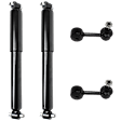 4-Piece Kit Rear Suspension Kit, Includes (2) Shock Absorber and Strut Assembly and (2) Sway Bar Link