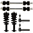 6-Piece Kit Front, Driver and Passenger Side Fully Loaded Strut, 4WD, Includes (2) Tie Rod End, (2) Sway Bar Link and (2) Shock Absorber and Strut Assembly