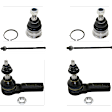 6-Piece Kit Front, Driver and Passenger Side, Inner and Outer Tie Rod End Includes (1) Ball Joint and (2) Tie Rod End