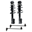 2014-2015 Chevrolet Cruze - 4-Piece Kit Front, Driver and Passenger Side Fully Loaded Strut Includes (2) Shock Absorber and Strut Assembly and (2) Sway Bar Link