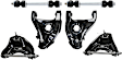 6-Piece Kit Front, Driver and Passenger Side, Upper and Lower Control Arm, Rear Wheel Drive, includes Sway Bar Links