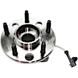 2008 Chevrolet Impala LS - 4-Piece Kit Front, Driver and Passenger Side Wheel Hub, 4-Wheel ABS, Replacement for Part # 513121 or 513187, 5 Lugs, With Bearing, With Sensor,  Includes (1) Brake Pad Set and (2) Wheel Hub