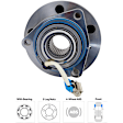 4-Piece Kit Front, Driver and Passenger Side, Lower Control Arm, includes (2) Control Arm and (2) Wheel Hub