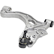 4-Piece Kit Front, Driver and Passenger Side, Lower Control Arm, includes (2) Control Arm and (2) Wheel Hub