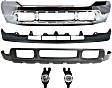 2003 Ford Excursion XLT - 5-Piece Kit Front Bumper, Chrome, Sport Utility, Includes (1) Bumper, (2) Fog Light, and (2) Valance