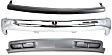 2000 Chevrolet Silverado 1500 LS - 3-Piece Kit Front Bumper, Chrome, Includes (1) Bumper, (1) Bumper Trim, and (1) Valance