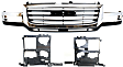 3-Piece Kit, Grille Chrome Shell with Painted Black Insert, Includes (1) Grille and (2) Headlight Bracket