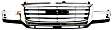 3-Piece Kit, Grille Chrome Shell with Painted Black Insert, Includes (1) Grille and (2) Headlight Bracket