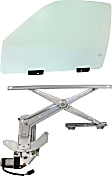 2-Piece Kit Front, Driver Side Door Glass, Green Tint, DD08489 GTYN, Includes (1) Door Glass and (1) Window Regulator