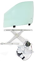 2-Piece Kit Front, Driver Side Door Glass, Clear, DD10074 GTYN, Includes (1) Window Regulator and (1) Door Glass